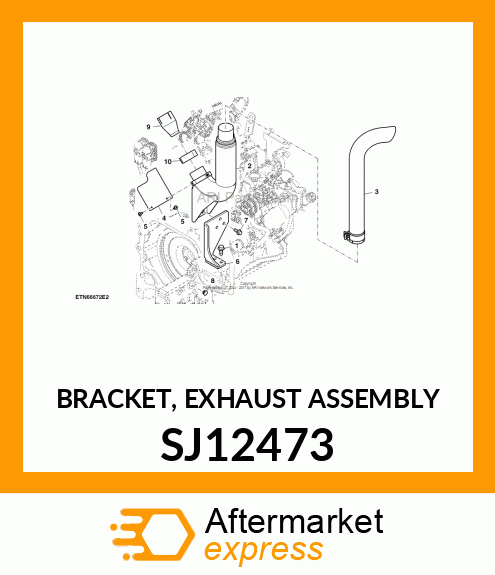 BRACKET, EXHAUST ASSEMBLY SJ12473