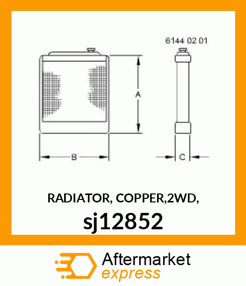 RADIATOR, COPPER,2WD, sj12852