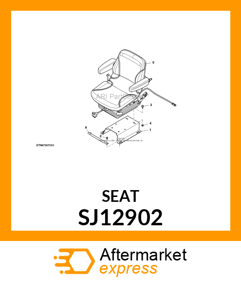 SEAT ASSEMBLY, SEARS SEAT, 907 SERI SJ12902