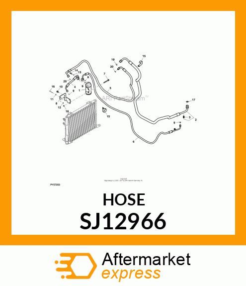 HOSE, CAB OUTLET COMPRESSOR INLET SJ12966