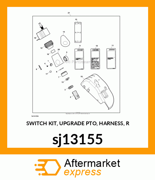 SWITCH KIT, UPGRADE PTO, HARNESS, R sj13155