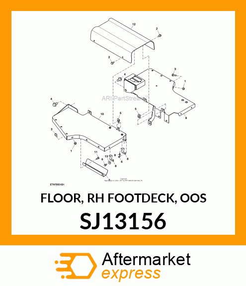 FLOOR, RH FOOTDECK, OOS SJ13156