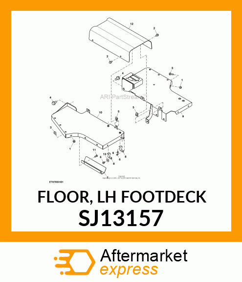 FLOOR, LH FOOTDECK SJ13157