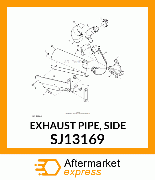 EXHAUST PIPE, SIDE SJ13169