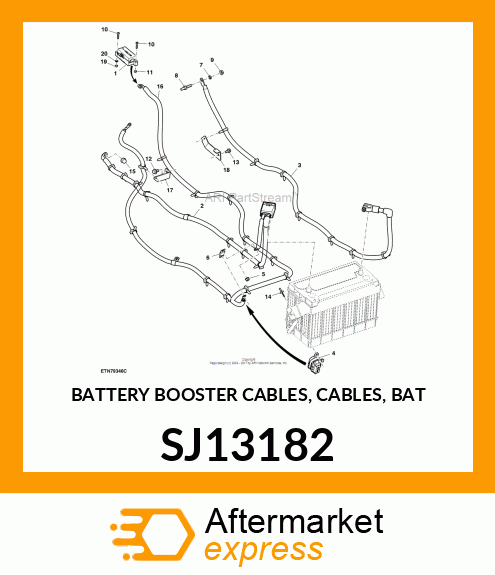 BATTERY BOOSTER CABLES, CABLES, BAT SJ13182