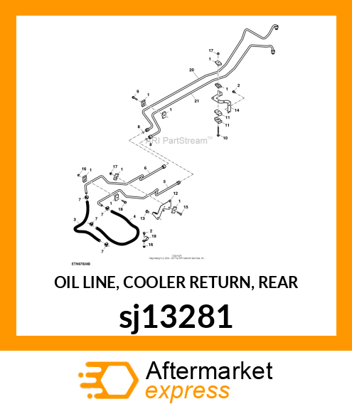 OIL LINE, COOLER RETURN, REAR sj13281