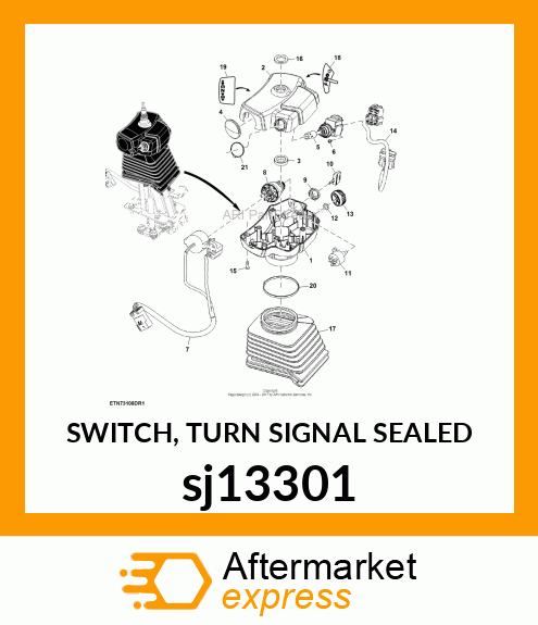 SWITCH, TURN SIGNAL SEALED sj13301