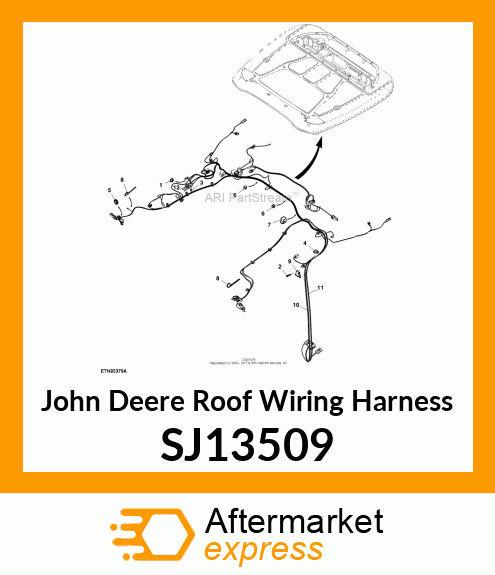 ROOF WIRING HARNESS, ROOF HARNESS R SJ13509