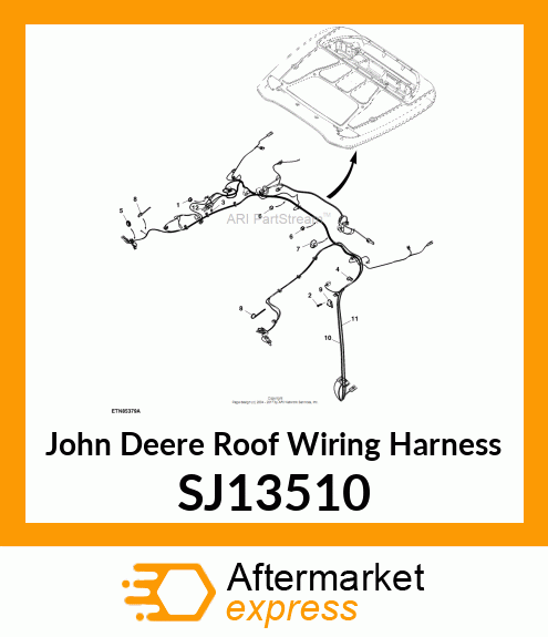 ROOF WIRING HARNESS, ROOF HARNESS R SJ13510