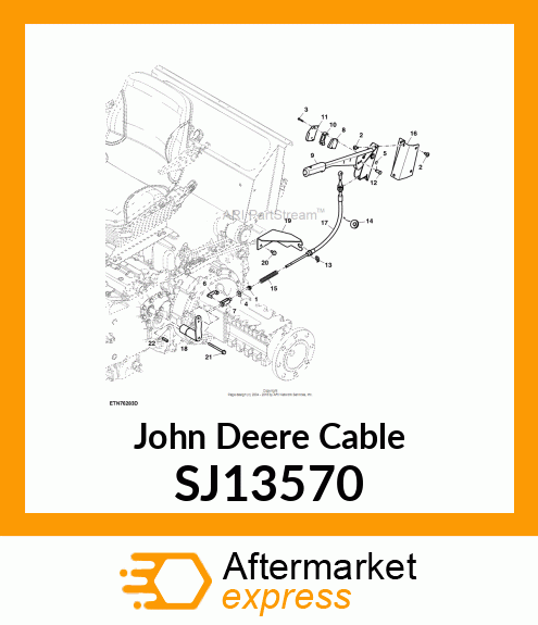 CABLE, HAND BRAKE SJ13570