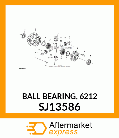 BALL BEARING, 6212 SJ13586