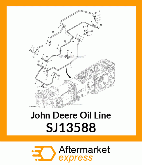 OIL LINE, PTO CLUTCH CREEPER ASSEMB SJ13588