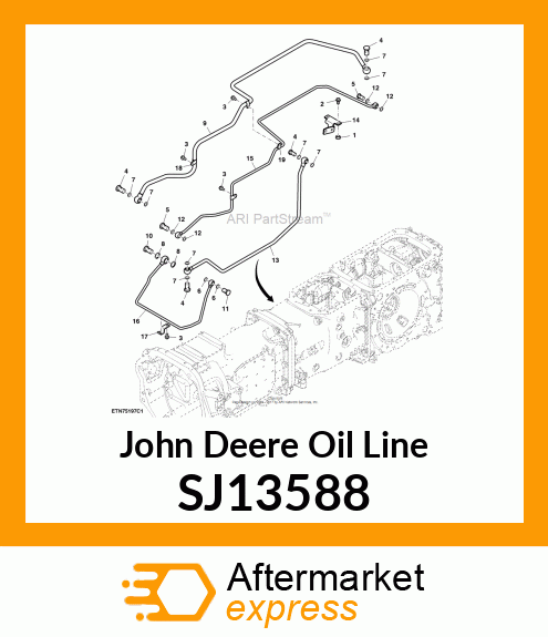 OIL LINE, PTO CLUTCH CREEPER ASSEMB SJ13588