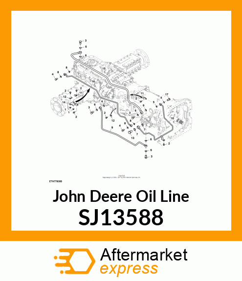 OIL LINE, PTO CLUTCH CREEPER ASSEMB SJ13588