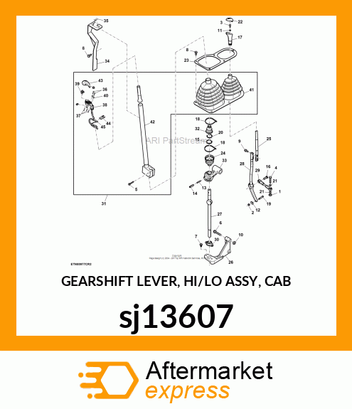 GEARSHIFT LEVER, HI/LO ASSY, CAB sj13607