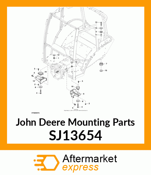 MOUNTING PARTS, FRONT CAB MOUNT ASS SJ13654