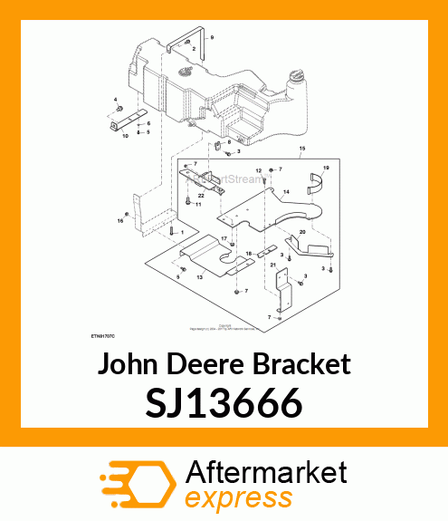 BRACKET, TANK SUPPORT, TRANSMISSION SJ13666