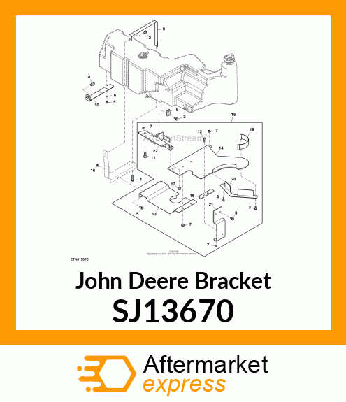 BRACKET, BRACKET, FUEL TANK FRONT SJ13670