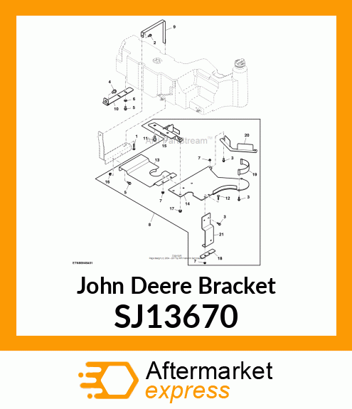 BRACKET, BRACKET, FUEL TANK FRONT SJ13670