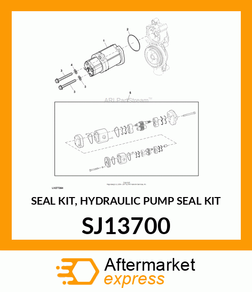 SEAL KIT, HYDRAULIC PUMP SEAL KIT SJ13700