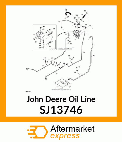 OIL LINE, OIL LINE, BRAKE LH, VALVE SJ13746