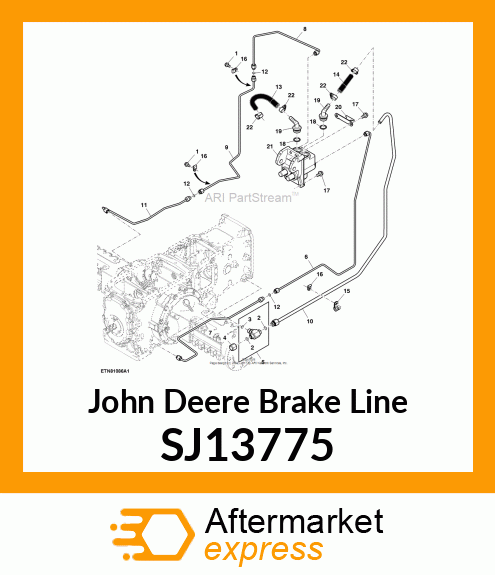 BRAKE LINE, BRAKE LINE LH, TO REAR SJ13775