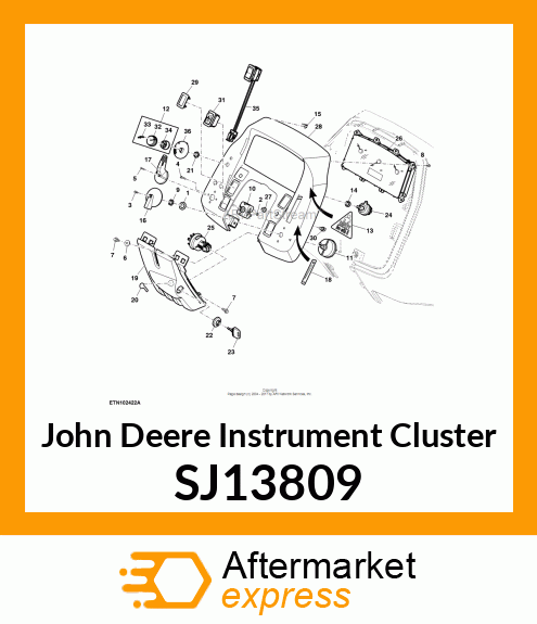 INSTRUMENT CLUSTER, INSTRUMENT CLUS SJ13809