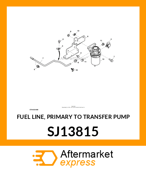 FUEL LINE, PRIMARY TO TRANSFER PUMP SJ13815