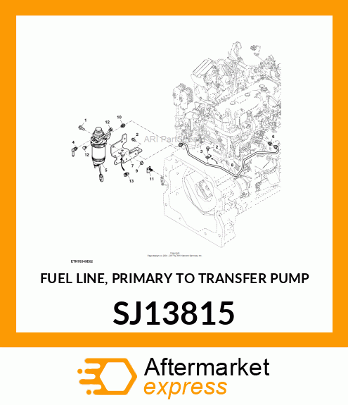 FUEL LINE, PRIMARY TO TRANSFER PUMP SJ13815