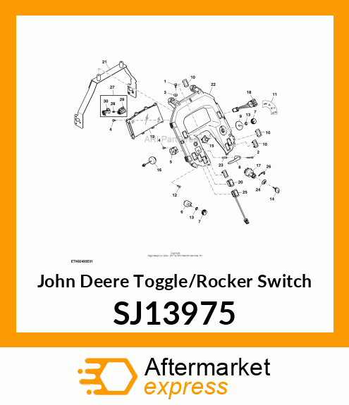 TOGGLE/ROCKER SWITCH, ROCKER,HIGH/L SJ13975