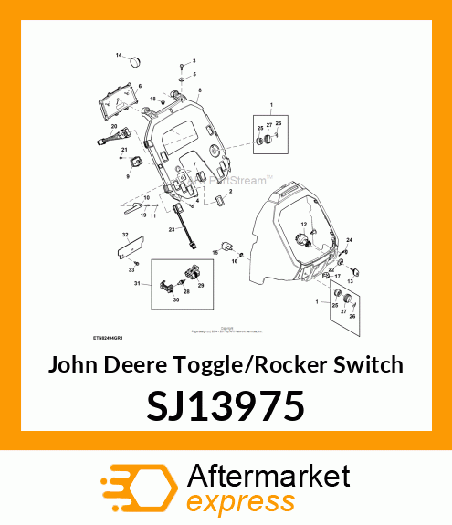 TOGGLE/ROCKER SWITCH, ROCKER,HIGH/L SJ13975