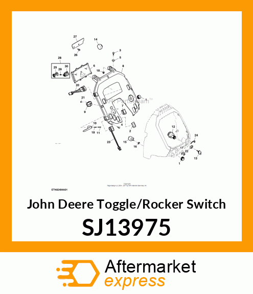 TOGGLE/ROCKER SWITCH, ROCKER,HIGH/L SJ13975