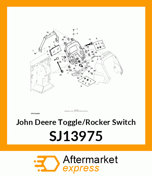 TOGGLE/ROCKER SWITCH, ROCKER,HIGH/L SJ13975