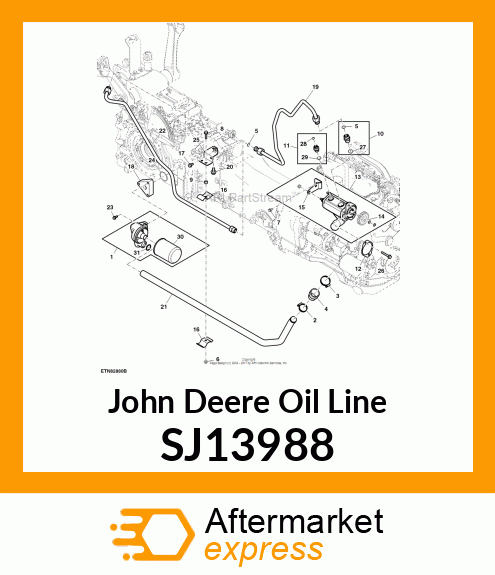 OIL LINE, OIL LINE, ROCKSHAFT PRESS SJ13988