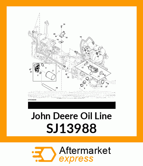 OIL LINE, OIL LINE, ROCKSHAFT PRESS SJ13988