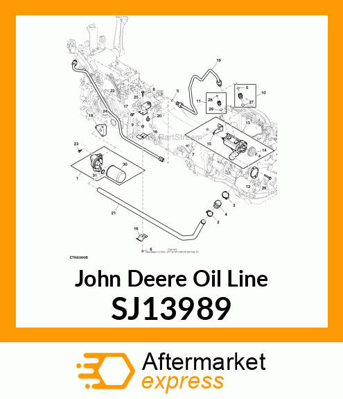 OIL LINE, OIL LINE, ROCKSHAFT SUPPL SJ13989