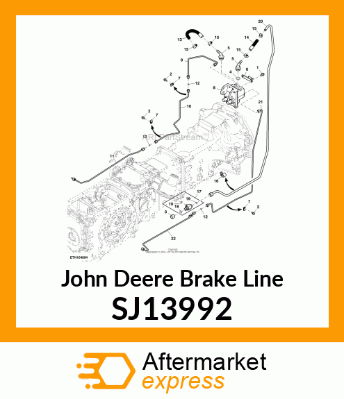 BRAKE LINE, BRAKE LINE, RH SJ13992