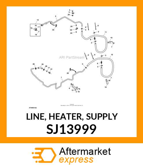 LINE, HEATER, SUPPLY SJ13999