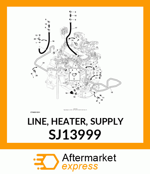 LINE, HEATER, SUPPLY SJ13999