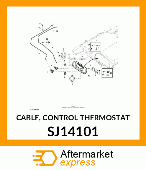 CABLE, CONTROL THERMOSTAT SJ14101