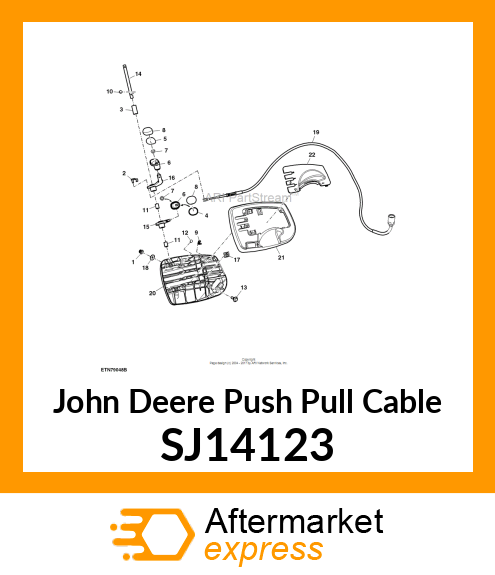 PUSH PULL CABLE, REAR SCV, 5E LTD O SJ14123