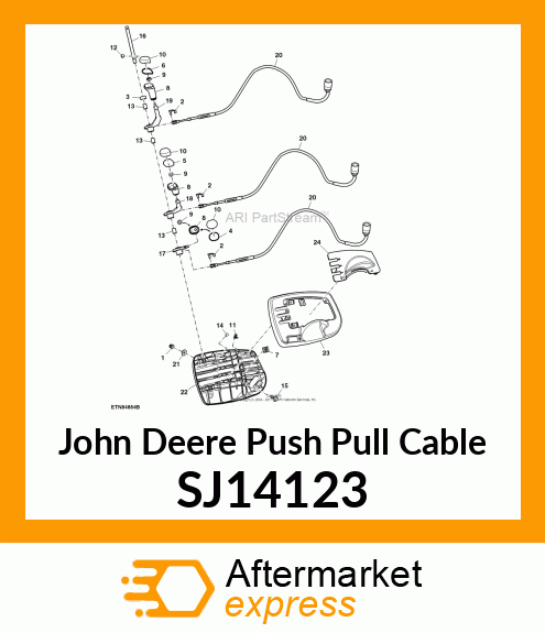 PUSH PULL CABLE, REAR SCV, 5E LTD O SJ14123