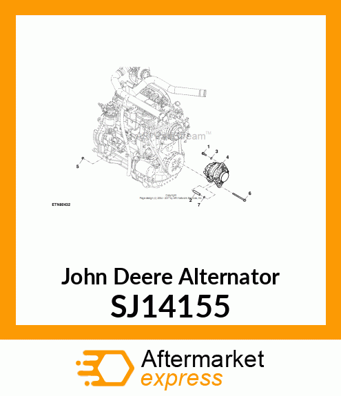 ALTERNATOR, ALTERNATOR 110 AMP. SJ14155