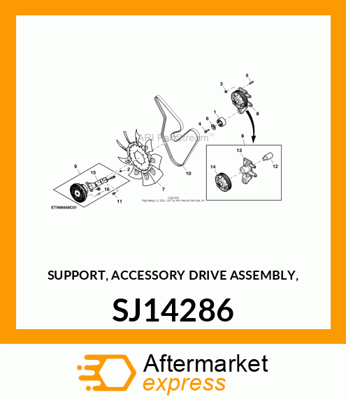 SUPPORT, ACCESSORY DRIVE ASSEMBLY, SJ14286