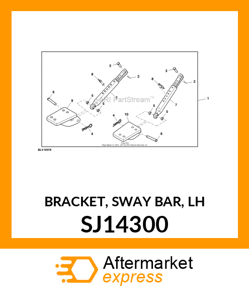 BRACKET, SWAY BAR, LH SJ14300