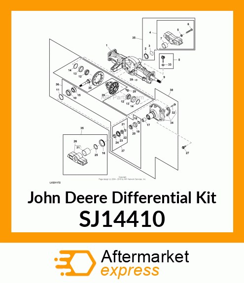 DIFFERENTIAL KIT, DIFFERENTIAL CARR SJ14410