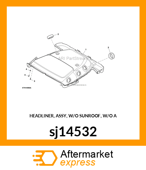 HEADLINER, ASSY, W/O SUNROOF, W/O A sj14532