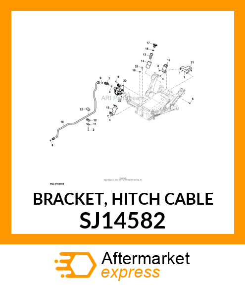 BRACKET, HITCH CABLE SJ14582