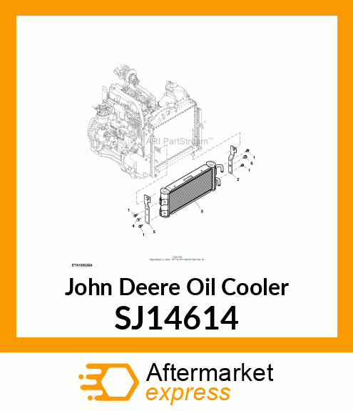 OIL COOLER, ASSEMBLY, HYDRAULIC SJ14614