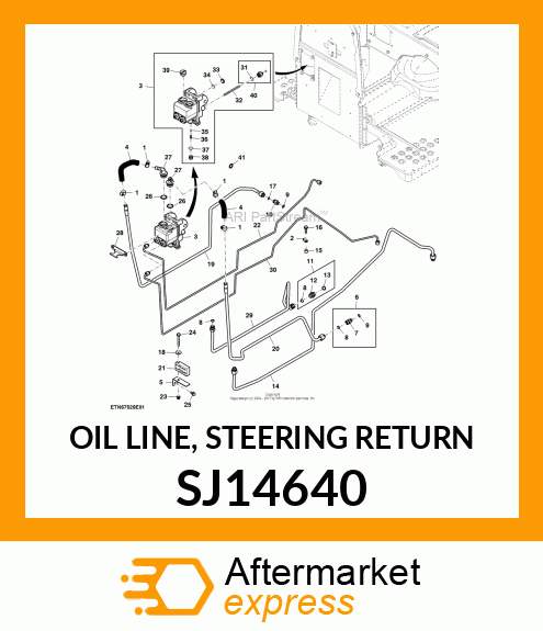 OIL LINE, STEERING RETURN SJ14640
